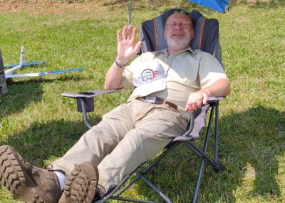 Jack se repose après la tonte